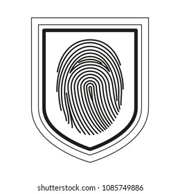 shield with fingerprint access