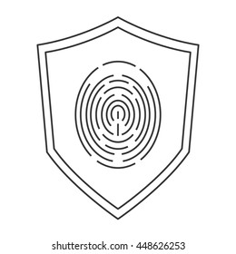 shield with fingerprint icon