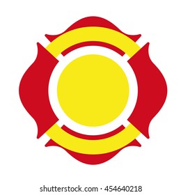 shield firefighter emergency icon graphic isolated vector