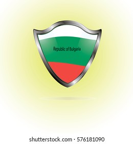 Shield with flag of Bulgaria