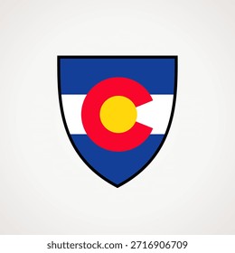 Escudo con bandera de Colorado