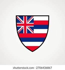 Escudo com bandeira do Havaí