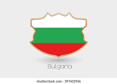 A Shield Flag Illustration of Bulgaria