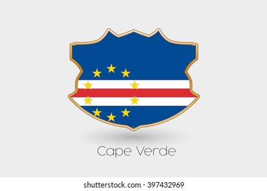 A Shield Flag Illustration of Cape Verde