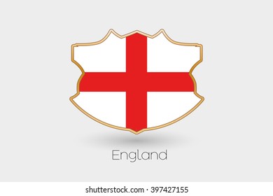 A Shield Flag Illustration of England