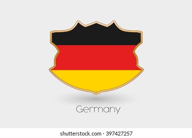 A Shield Flag Illustration of Germany