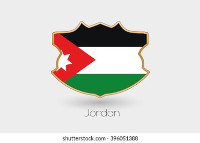 A Shield Flag Illustration of Jordan