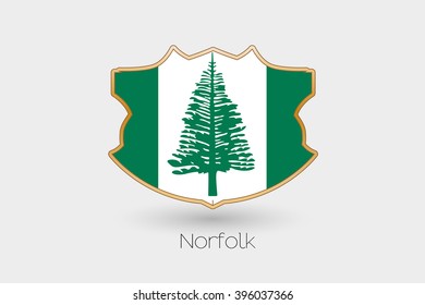 A Shield Flag Illustration of Norfolk