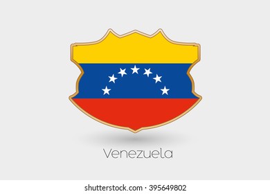 A Shield Flag Illustration of Venezuela
