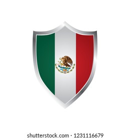 Shield with flag inside - Mexico