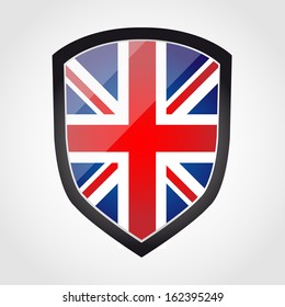 Shield with flag inside - United Kingdom - UK