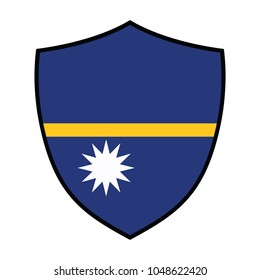 Shield with Flag of Nauru.