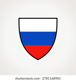 Escudo con bandera de Rusia