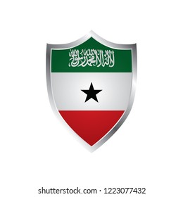 Shield with Flag of Somaliland - vector illustration