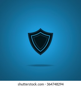 Shield flat icon.