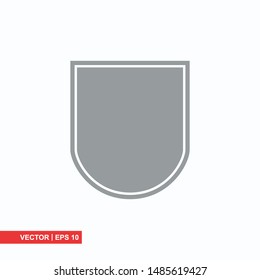 Shield flat icon on white background, vector illustration