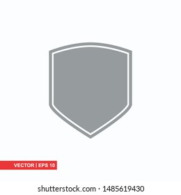 Shield flat icon on white background, vector illustration