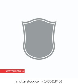 Shield flat icon on white background, vector illustration