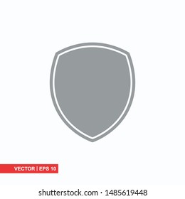 Shield flat icon on white background, vector illustration