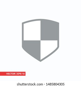 Shield flat icon on white background, vector illustration