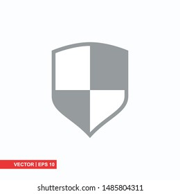 Shield flat icon on white background, vector illustration
