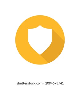 Shield flat icon with shadow