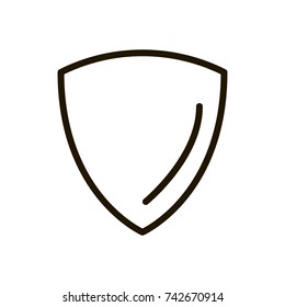 Shield flat icon. Single high quality outline symbol of security for web design or mobile app. Thin line signs of protection for design logo, visit card, etc. Outline pictogram of safety