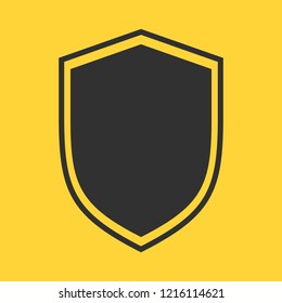 shield flat icon, solid vector illustration, pictogram isolated on yellow.