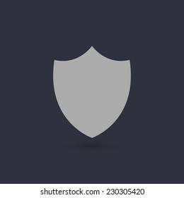 Shield flat icon. Vector illustration - eps10