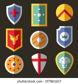 Shield Flat Icons For Game