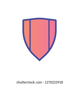 Shield flat vector icon sign symbol