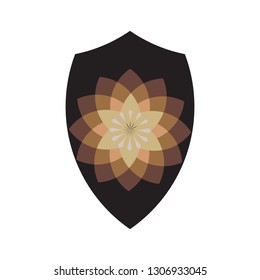 Shield with Flower Ornaments in the Middle