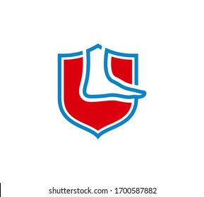 Shield Foot logo vector template, Creative of Foot logo design concepts