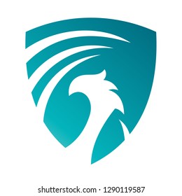 Shield force phoenix vector sign template - Vector