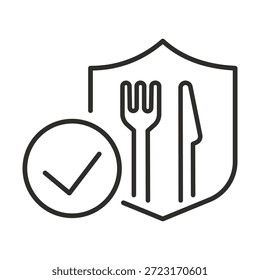 shield with fork and knife icon