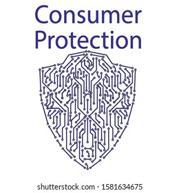 shield in the form of a printed circuit board.consumer protection concept