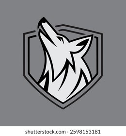 shield fox logo, protect fox logo 