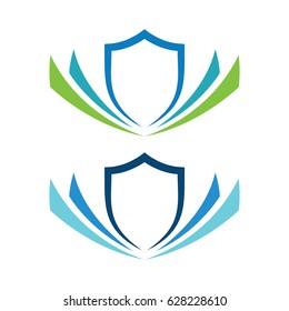 Shield frame abstract style logo