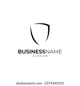 Shield Frame Minimalist Logo Template