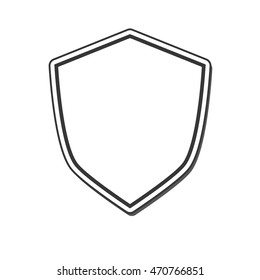 Flat Design Blank Shield Icon Vector Stock Vector (Royalty Free ...