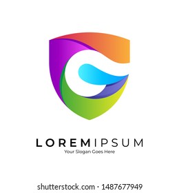 Shield g initial letter logo. Modern Security design. Guard icon. Business protection symbol. Shielding vector illustration