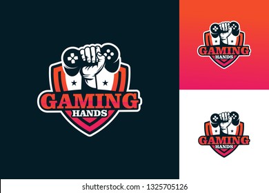 Shield Gaming Logo Template Design Vector, Emblem, Design Concept, Creative Symbol, Icon