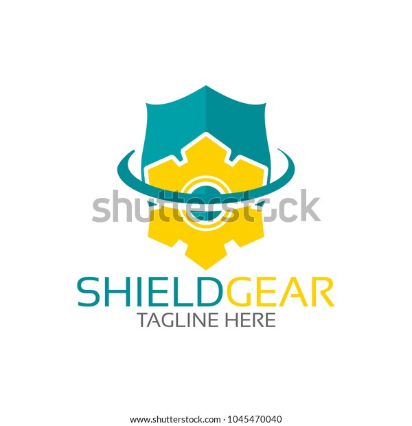 \
Shield Gear Logo Icon Template Design.\
Vector Illustration