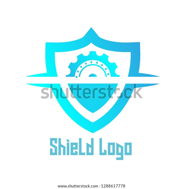shield and gear logo. logo for security, and automotive.\
vector 