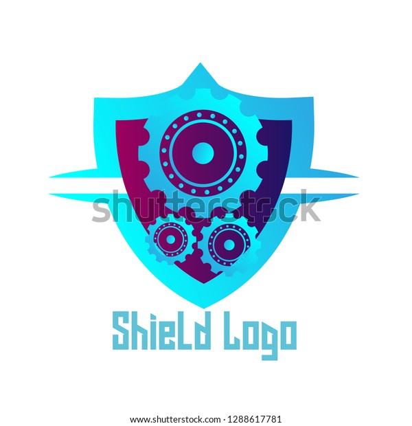 shield and gear logo. logo for security, and automotive.\
vector 