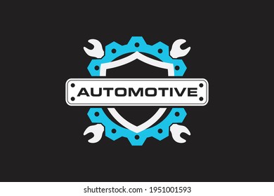 shield gear wrench emblem logo