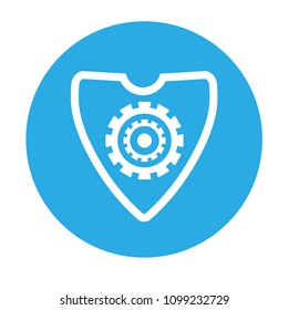 shield and gears icon. 