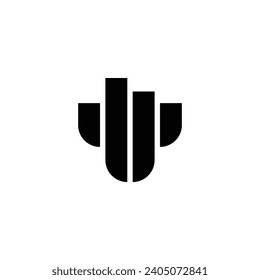 Geometrisches Schild-Symbol, einfaches Logo, Vektorgrafik