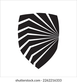 logotipo de geometría de escudo, icono de escudo vectorial, para ilustración