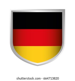 shield with germany flag icon